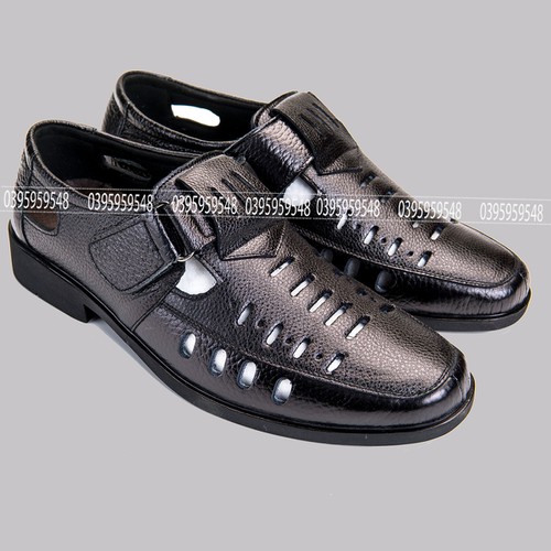 giày rọ nam da bò mùa hè- bảo hành 24 tháng