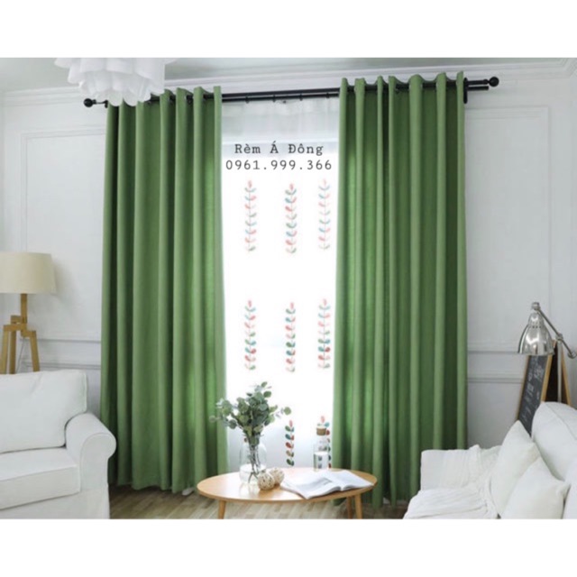 Rèm vải thô màu xanh cốm mát dịu rèm cửa phòng ngủ phòng khách , sản phẩm tốt, chất lượng cao, cam kết sản phẩm nhận được như hình