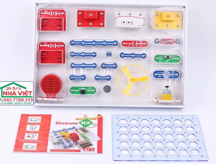 Bộ dụng cụ lắp ráp thí nghiệm mạch điện Electronic Kit dbolo 198 dự án