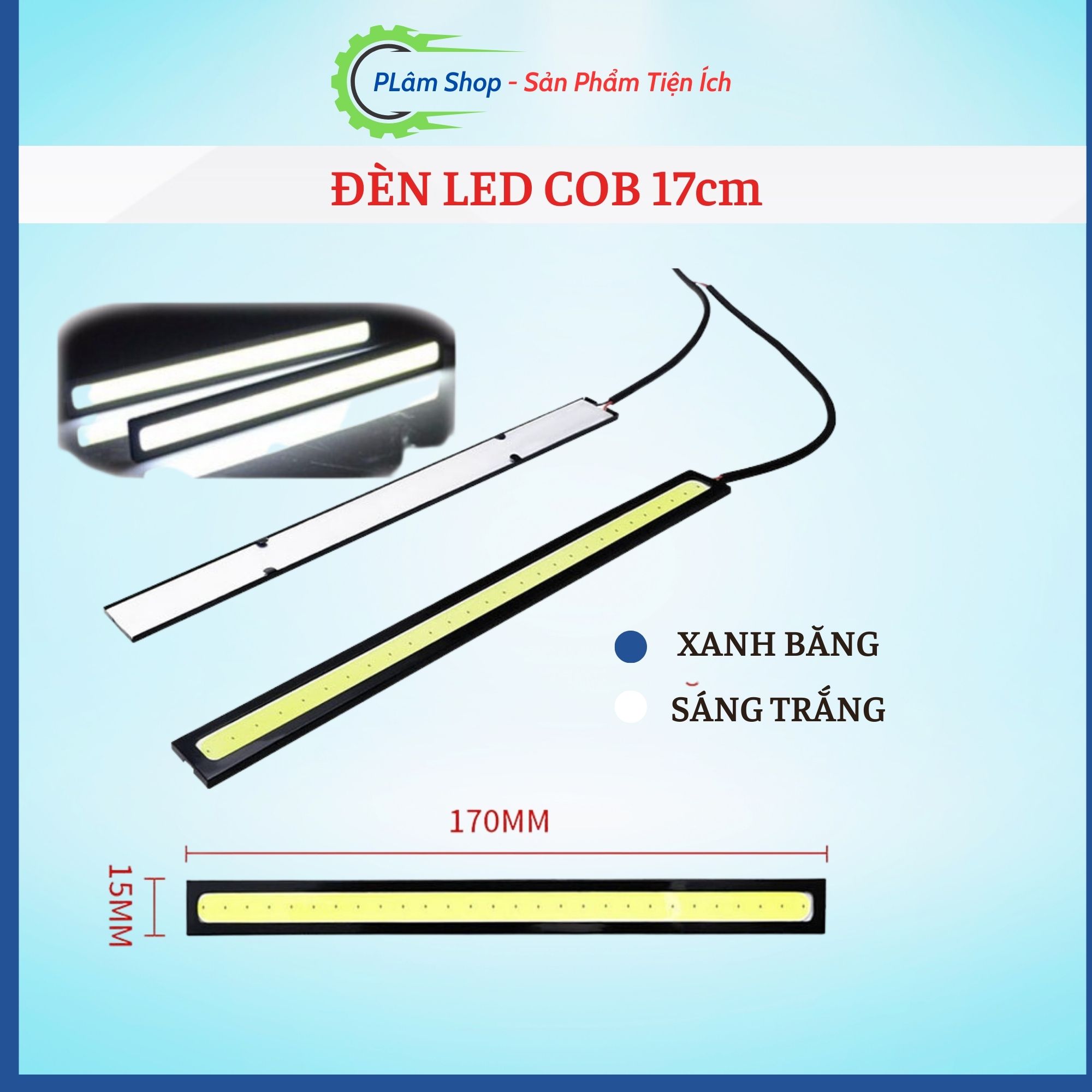 1 đèn led cob 17cm siêu sáng