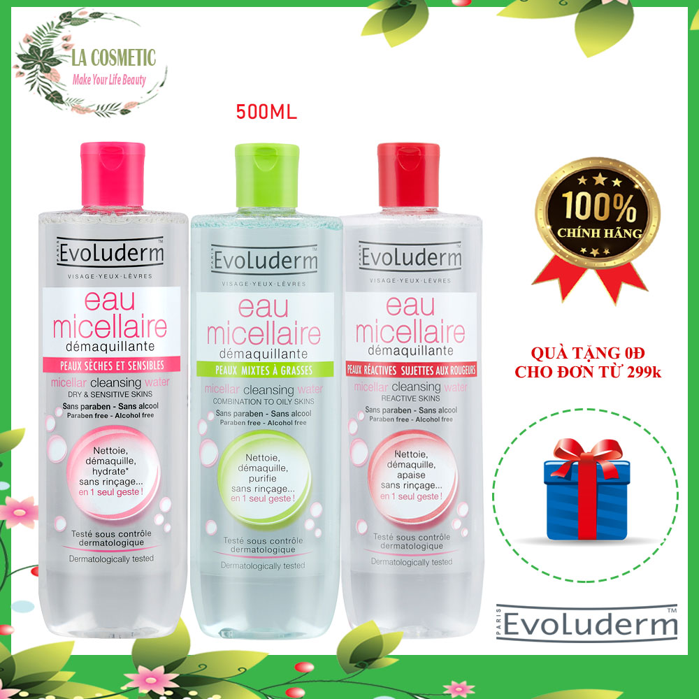 Nước Tẩy Trang 500ml Evoluderm Eau Micellaire