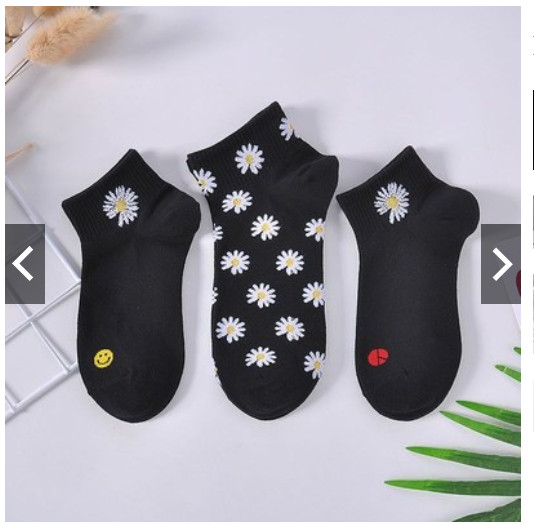 Set 5 Tất vớ In Hình Hoa Quả trắng Siêu Xinh cho bạn gái năng động- Vớ cho bạn gái