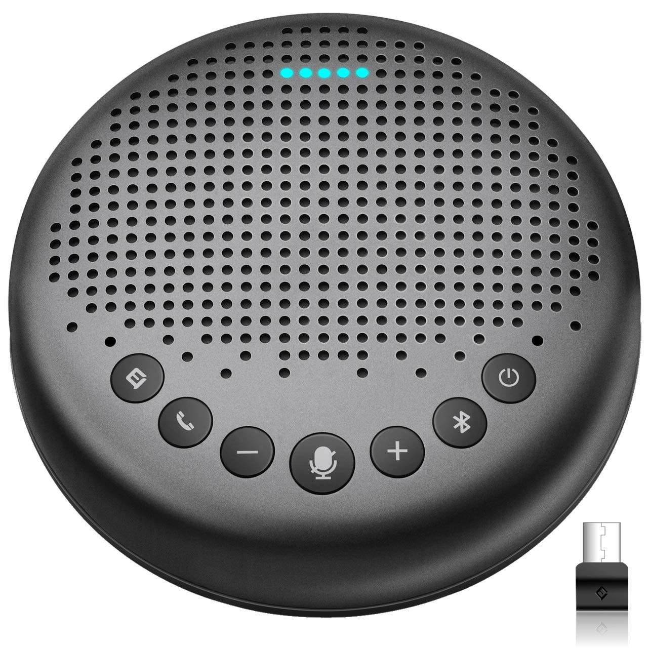 Micro rùa kèm loa họp trực tuyến, kết nối Bluetooth, thu âm 360°, lọc tạp âm nền, loa công suất lớn 3w, họp 8 người eMeet Luna