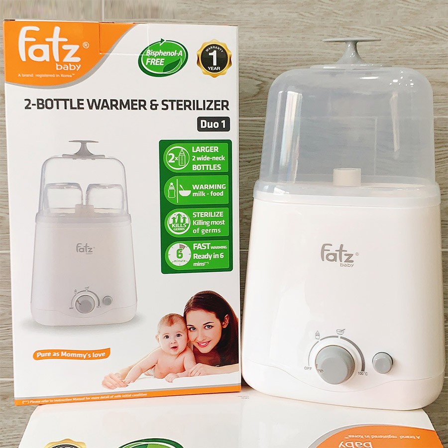 Máy hâm sữa hai bình cổ rộng – thế hệ mới fatz baby fb3012sl
