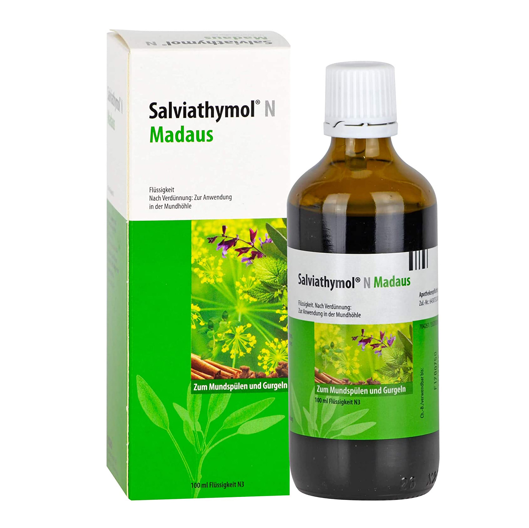 Salviathymol N Madaus liquid, 100 ml solution