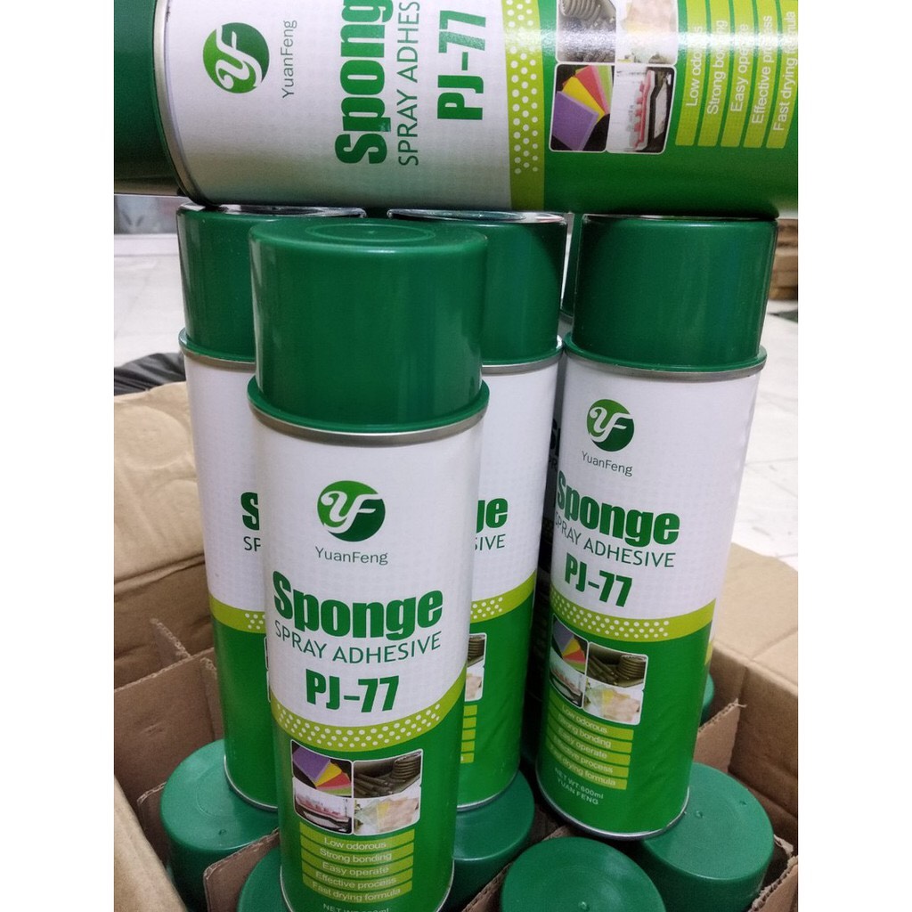 Keo Dán Xốp Dạng Xịt Đa Năng PJ77, Dán Xốp, Mút, Giấy Decal, không mùi, chất lượng HCM