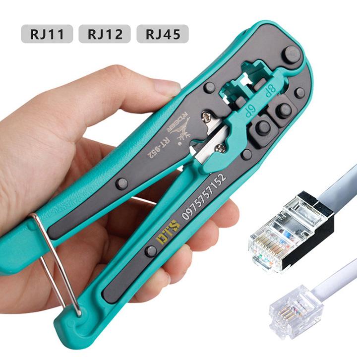 Kìm bấm dây mạng đa năng 4p 6p 8p rj-11 rj-12 rj-45 r'deer rt-952
