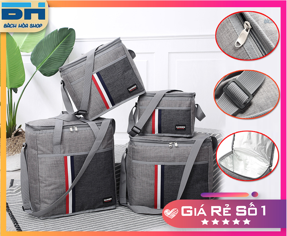 SANNE - CAO CẤP - Túi đựng cơm giữ nhiệt, túi đựng bình sữa, dã ngoại - Vải Oxford D600 chống nước