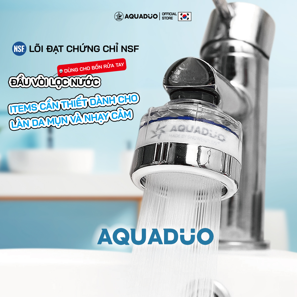 Sf-1000ss đầu vòi bồn rửa tay , 6 thanh lọc nước aquaduo soon100u