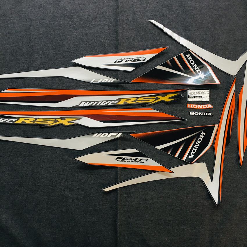 Nguyên bộ tem 3 lớp like zin cao cấp cho xe WAVE RSX (CAM)