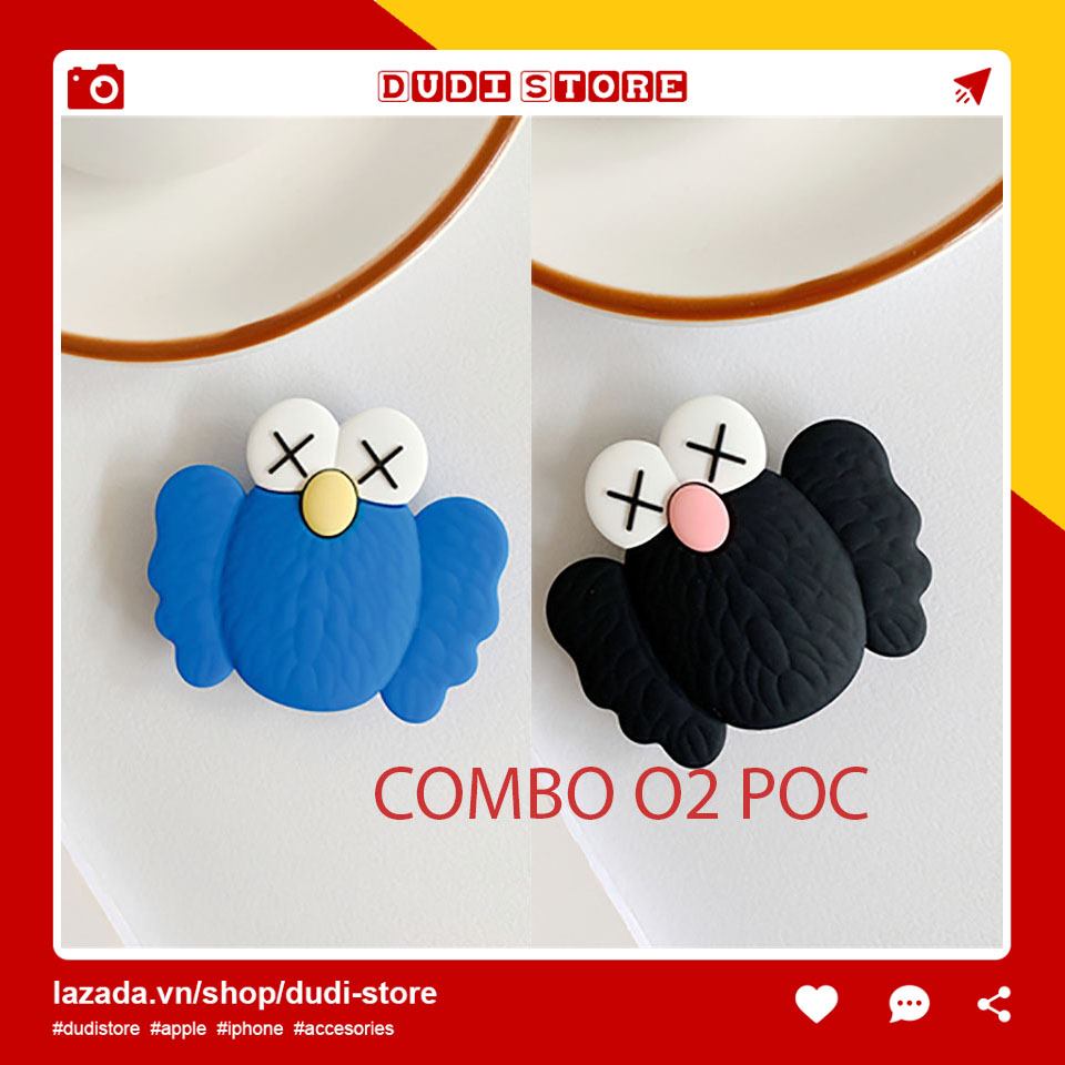 Commbo 02 Poc giá đỡ điện thoại iRing Poc đa năng  siêu kute thiết kế hình nhẫn độc đáo có thể thu gọn Dudi Store