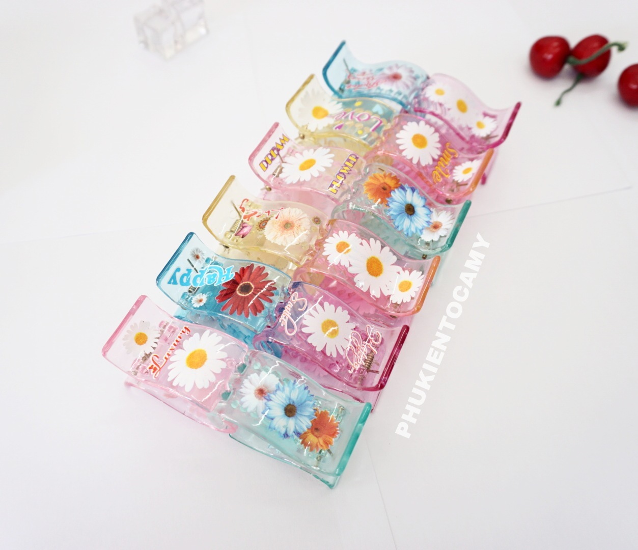 Combo 12 cây kẹp tóc càng cua trong màu xinh xắn