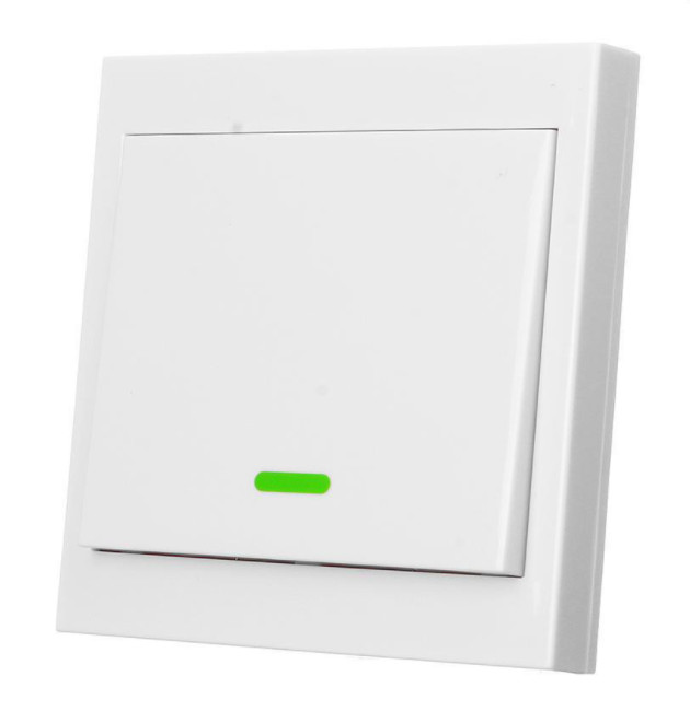 [HCM]Nút nhấn công tắc điều khiển đèn từ xa dán tường không dây phát sóng RF 433MHz. Loại 123 phím bấm. Màu trắng.