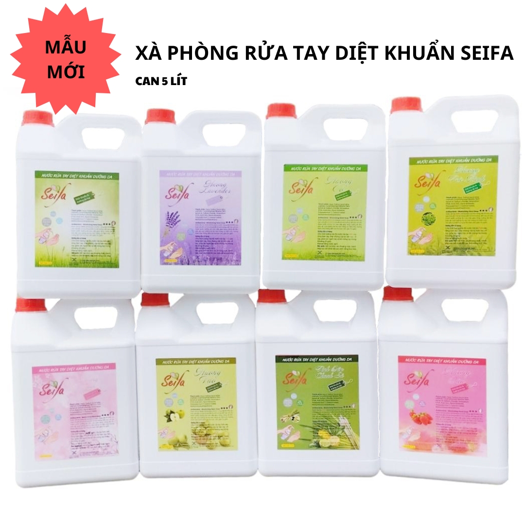 Nước rửa tay diệt khuẩn Seifa can 5 lít
