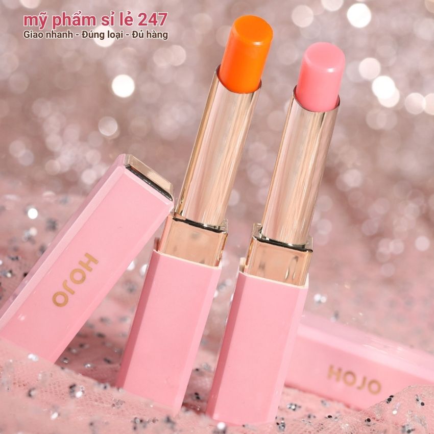 son dưỡng môi có màu Hồng Cam Hojo son dưỡng giảm thâm môi dưỡng ẩm cho môi khô làm hồng môi thành phần tựnhiên Ho104