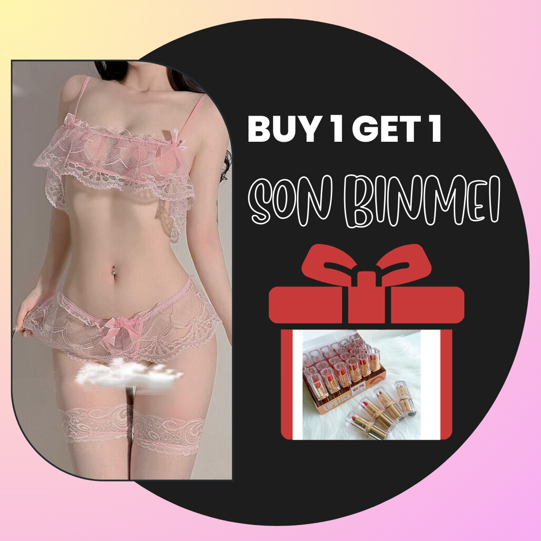 Váy Ngủ Cosplay Bikini Ren Lưới Xuyên Thấu Quần Lọt Khe Gợi Cảm
