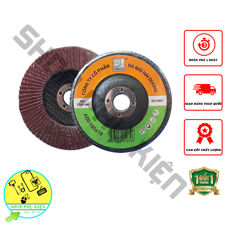 Nhám xếp, giáp xếp, đá giáp xếp hải dương, đá mài gỗ phi 100mm các loại a40, a60, a80, a100, a120, a150, a240 chính hãng
