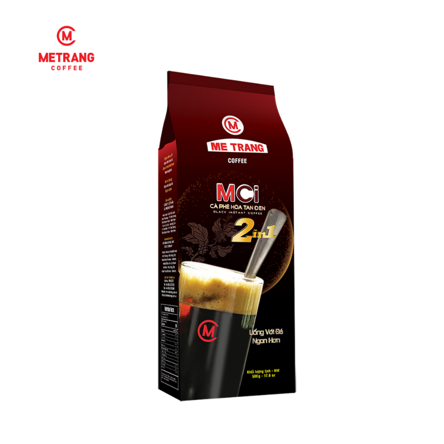 Cà Phê hòa tan đen 2in1 (MCi) - Mê Trang - túi 500g