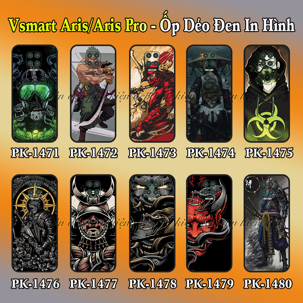 [HCM]Ốp lưng Vsmart Aris/ Aris Pro dẻo đen in hình Samurai X cực ngầu