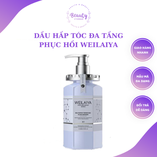 Dầu hấp tóc phục hồi đa tầng weilaiya chiết xuất nấm truffle hàn gắn liên kết tóc cho tóc khô xơ chai 450ml
