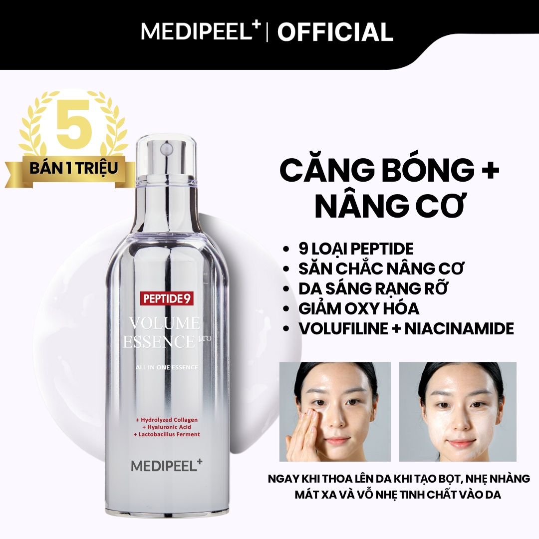 [MEDIPEEL Official][QUÀ TẶNG] Làm Sang Da Và Giảm Nếp Nhăn MEDI-PEEL Peptide9 Volume All In One Essence 100ml_ Nghệ Sĩ Hàn Sử Dụng Thật