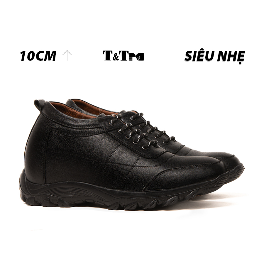 Giày nam đế cao t&tra t37 đen cao 10cm