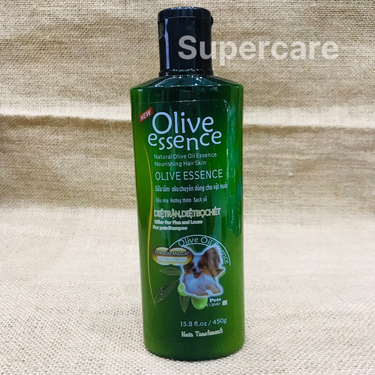 [Hoàn tiền 10%] [CÓ HỎA TỐC] Sữa Tắm Olive Essence 450ml Diệt Ve Rận Bọ Chét Chó Mèo