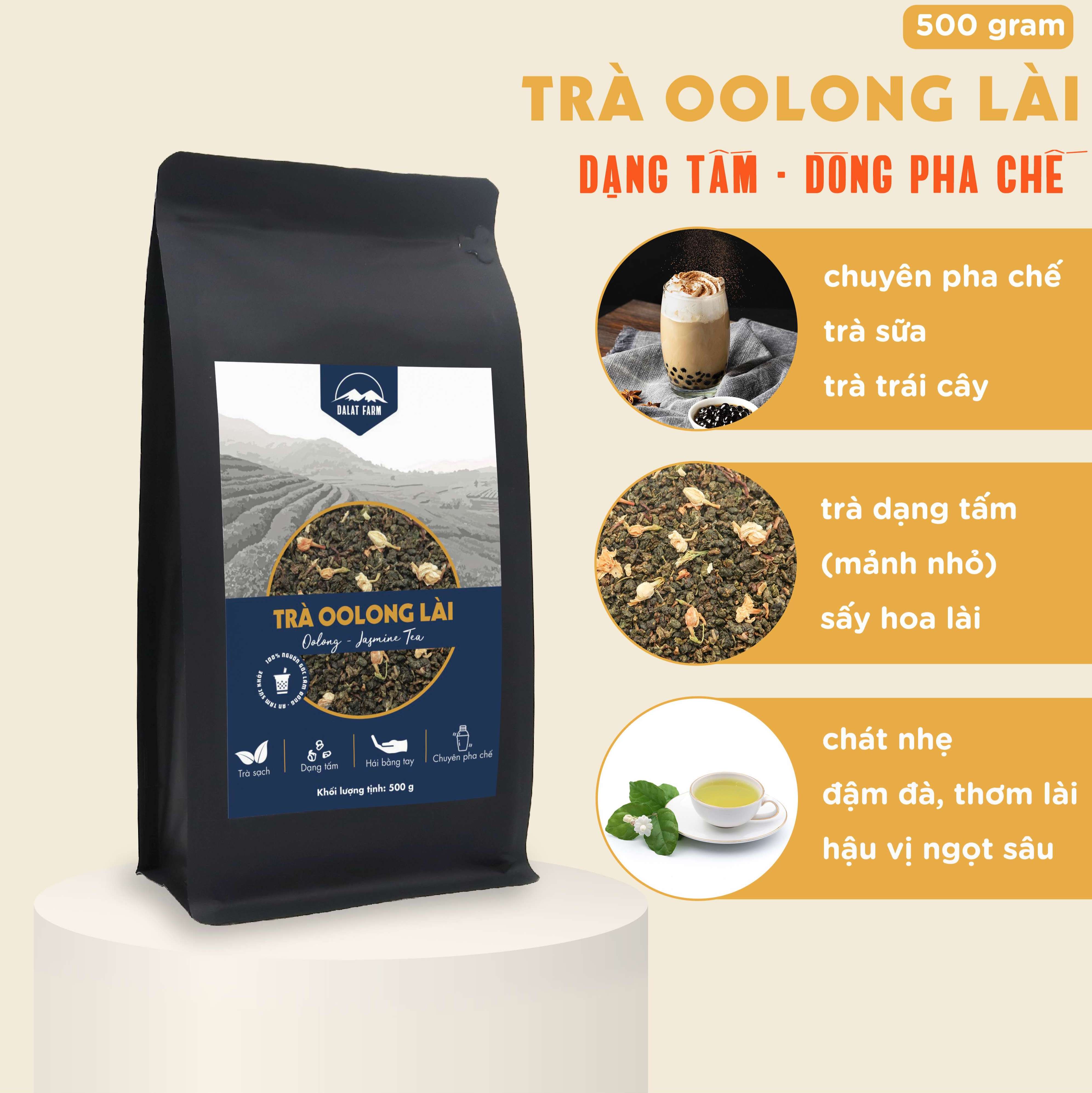 Trà Oolong Lài dạng tấm - Túi 500 g - Dòng Pha Chế Chuyên Dụng