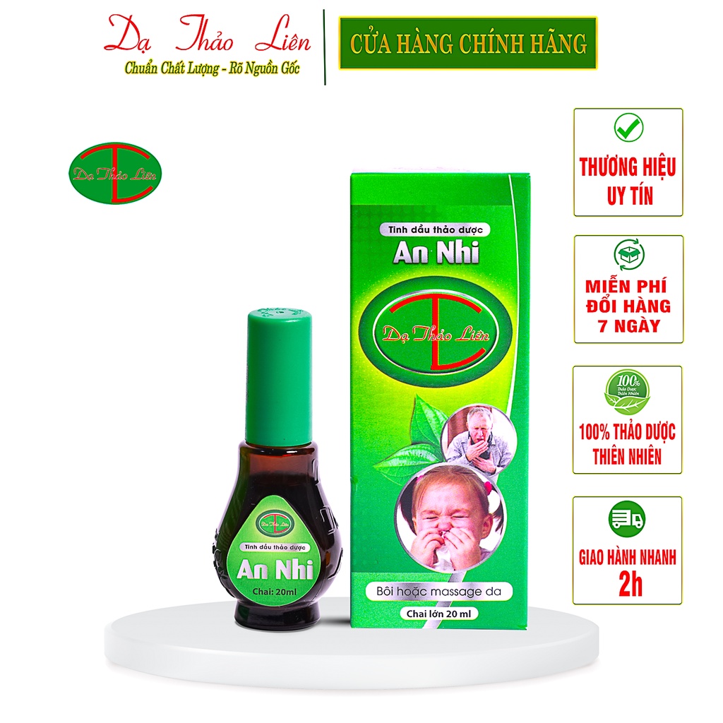 Tinh Dầu An Nhi Dạ Thảo Liên 100% Thảo Dược Thiên Nhiên 5ml, 20 ml - An Nhi Da Thao Lien Essential Oil 100% Natural Herbal 5ml, 20ml