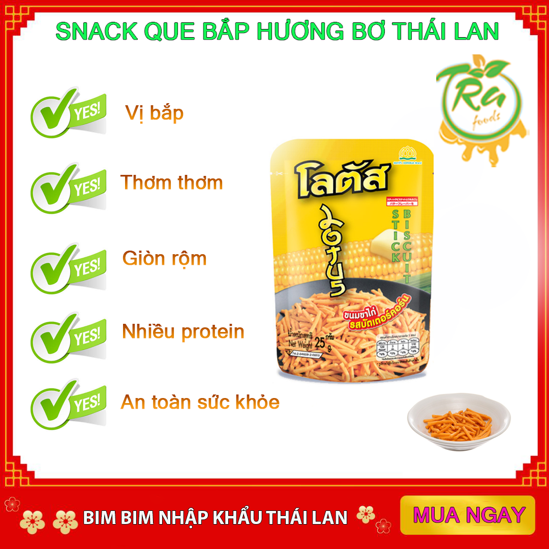 [HCM]Snack Thái Lan Bim bim đùi gà vị cay hoặc tăm vị bắp thơm lừng giòn ngọt ăn là mê ly thích hợp mọi lứa tuổi [shop giao ngẫu nhiên 1 trong 2 vị ]