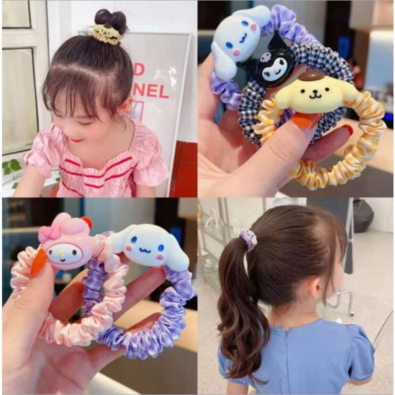Dây cột tóc vải hình thú phong cách hàn quốc