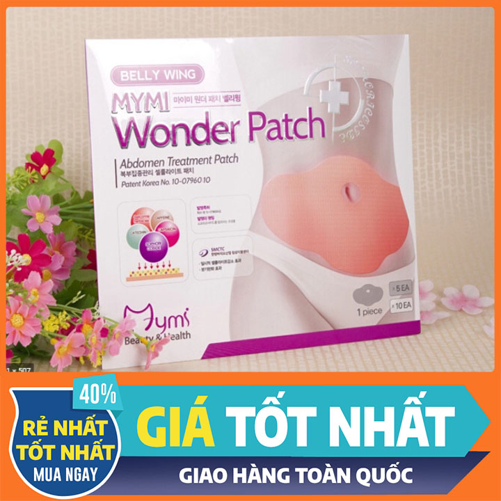 Miếng dán tan mỡ bụng mymi hộp 5 miếng- miếng tan mỡ, miếng dán tan mỡ bắp tay - eo , đùi