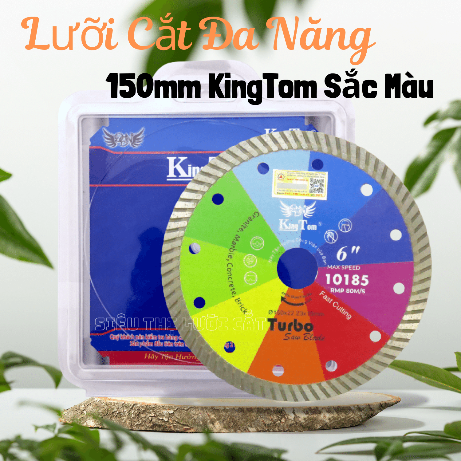Lưỡi Cắt Đa Năng 150mm KingTom Sắc Màu - Cắt Bê Tông, Granite
