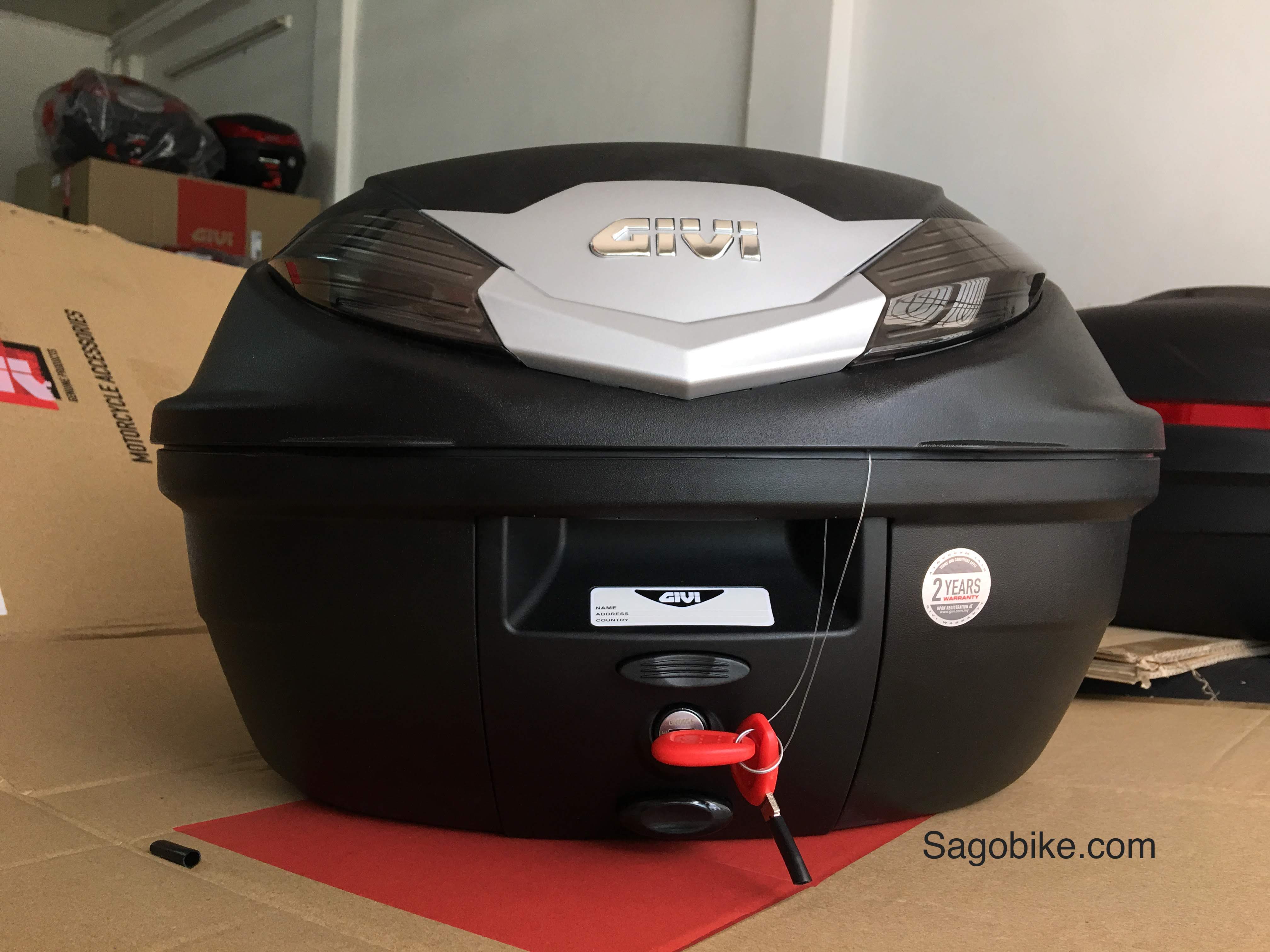 Thùng xe máy B360NT cao cấp hàng givi chính hãng bảo hành 2 năm