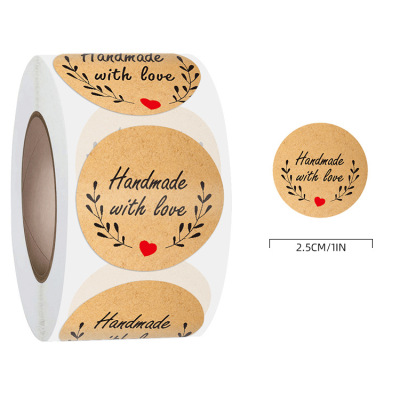 Cuộn 500 stick Sticker thank you Dán nhãn cảm ơn Tem giấy dán Cảm ơn gói quà gói đơn hàng