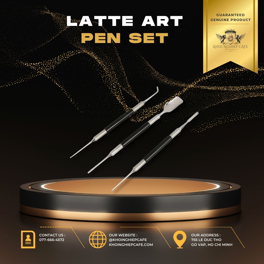 Latte art pen set – Bộ 3 bút vẽ latte art nghệ thuật