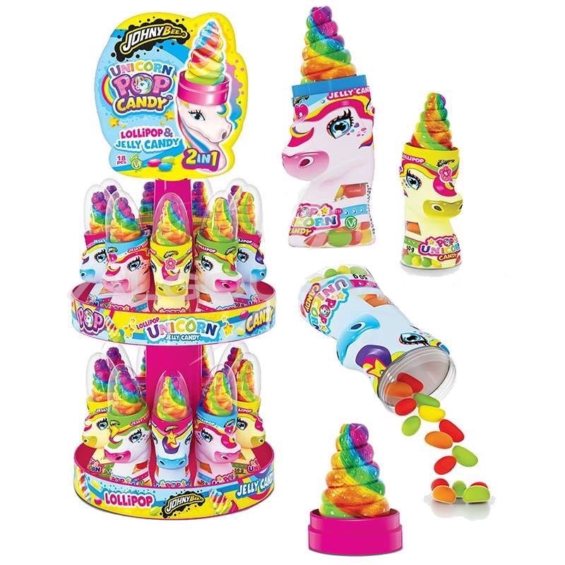 Kẹo đồ chơi pony johny bee unicorn pop candy 50gr