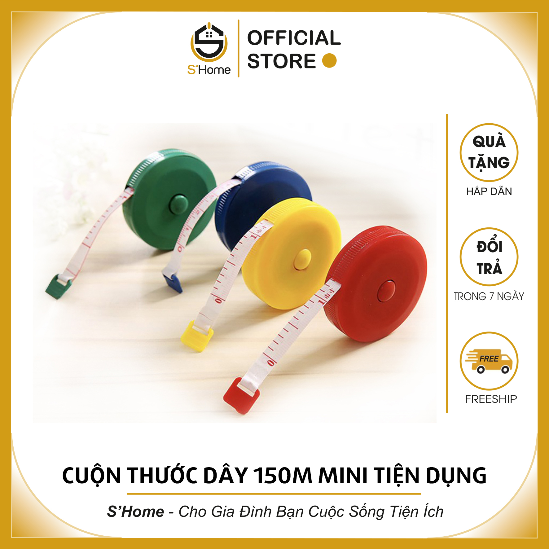 Thước dây cuộn 150m mini bỏ túi tiện dụng, đơn giản, linh hoạt – s'home