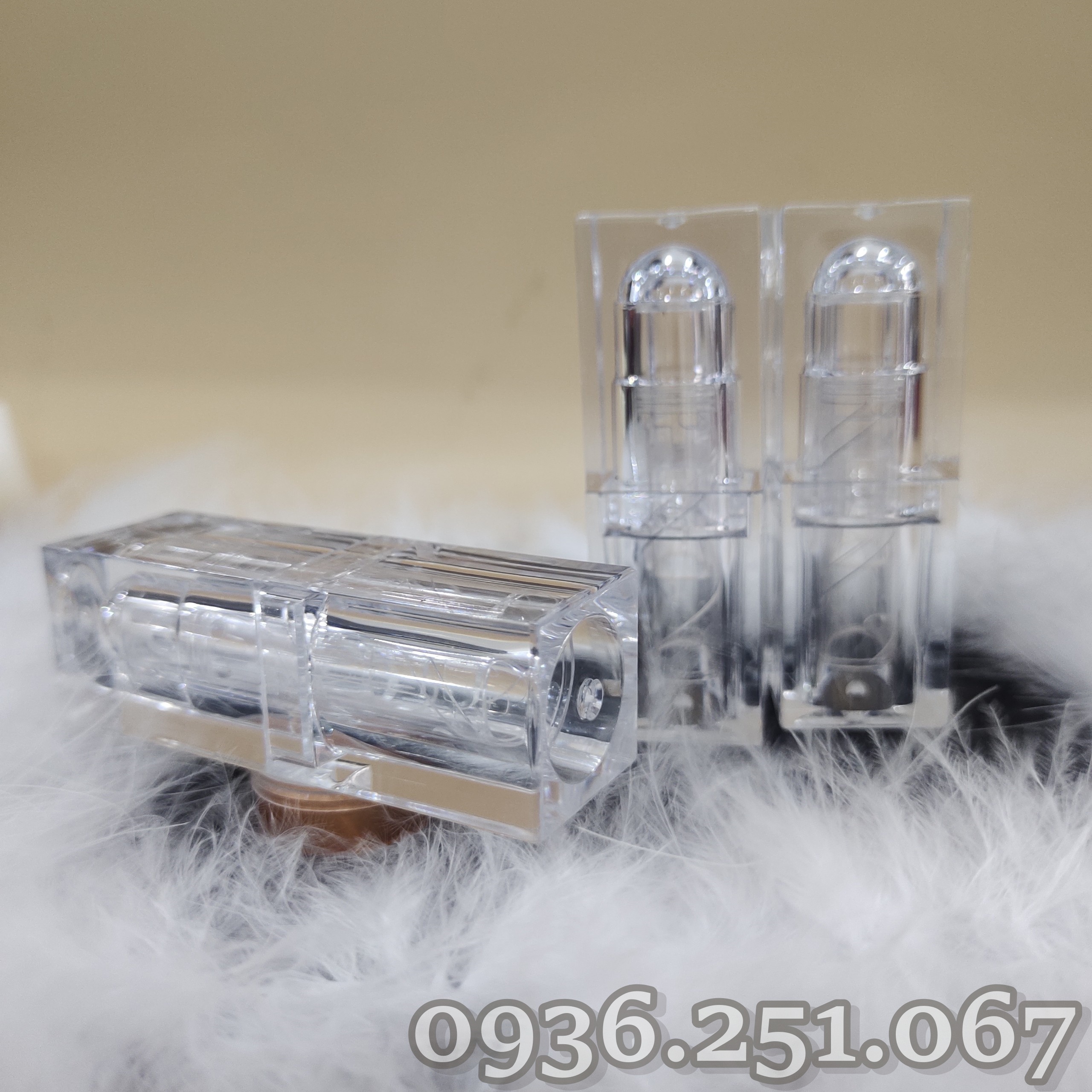 2 Vỏ son sáp thân trong suốt_ Dụng cụ làm son - Nguyên liệu làm son handmade.
