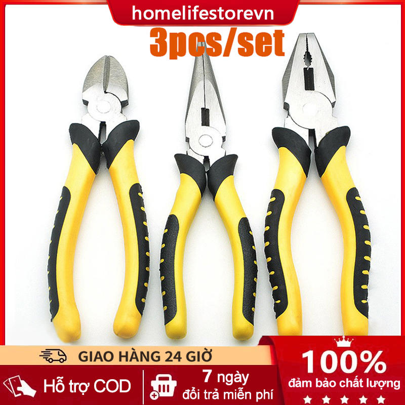 Bộ 3 kìm hạng nặng bộ kìm mũi dài bộ kìm hạng nặng vise