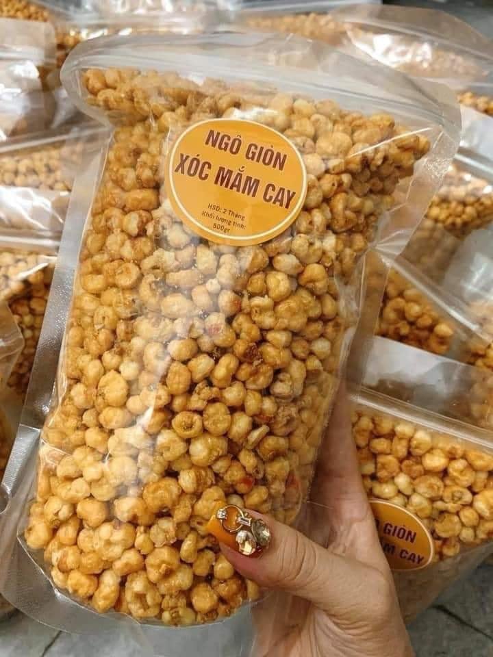 Bắp rang tỏi ớt - ngô cay gói 800g