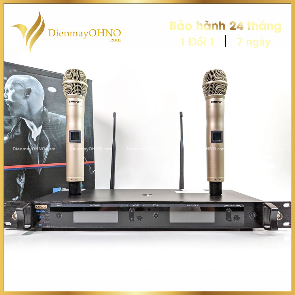 Micro không dây karaoke bluetooth shure ur12d bộ micro hát karaoke không dây bluetooth chống hú chính hãng - điện máy ohno