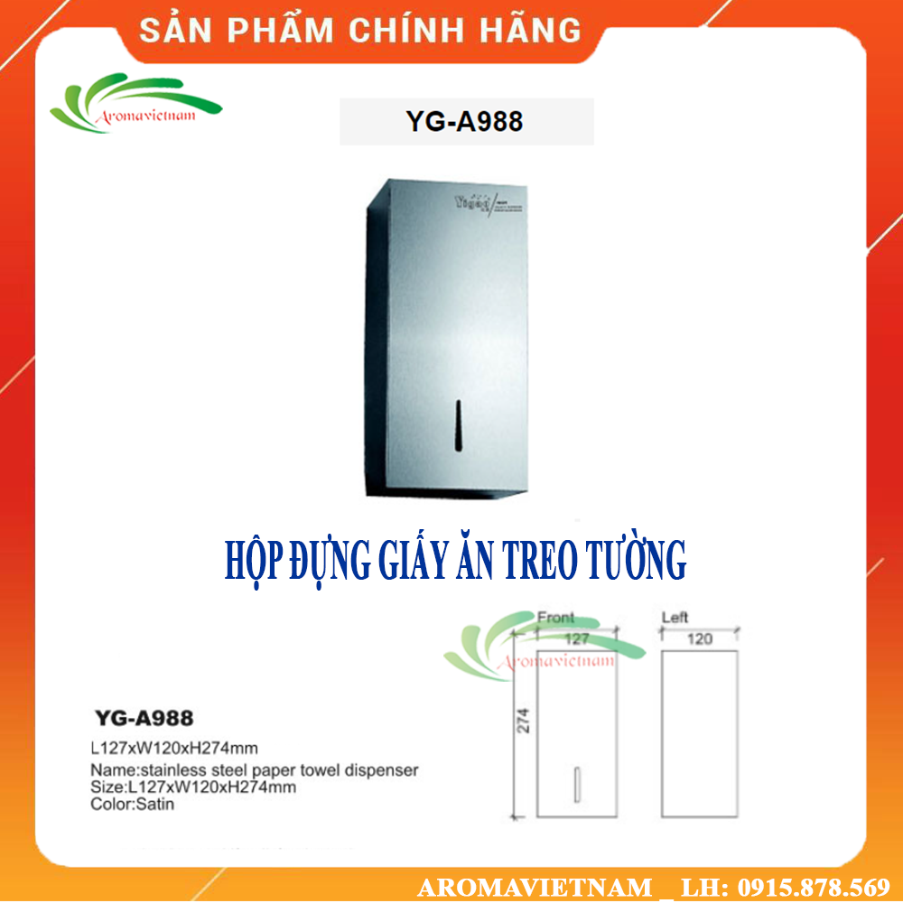 Hộp đựng giấy ăn treo tường inox