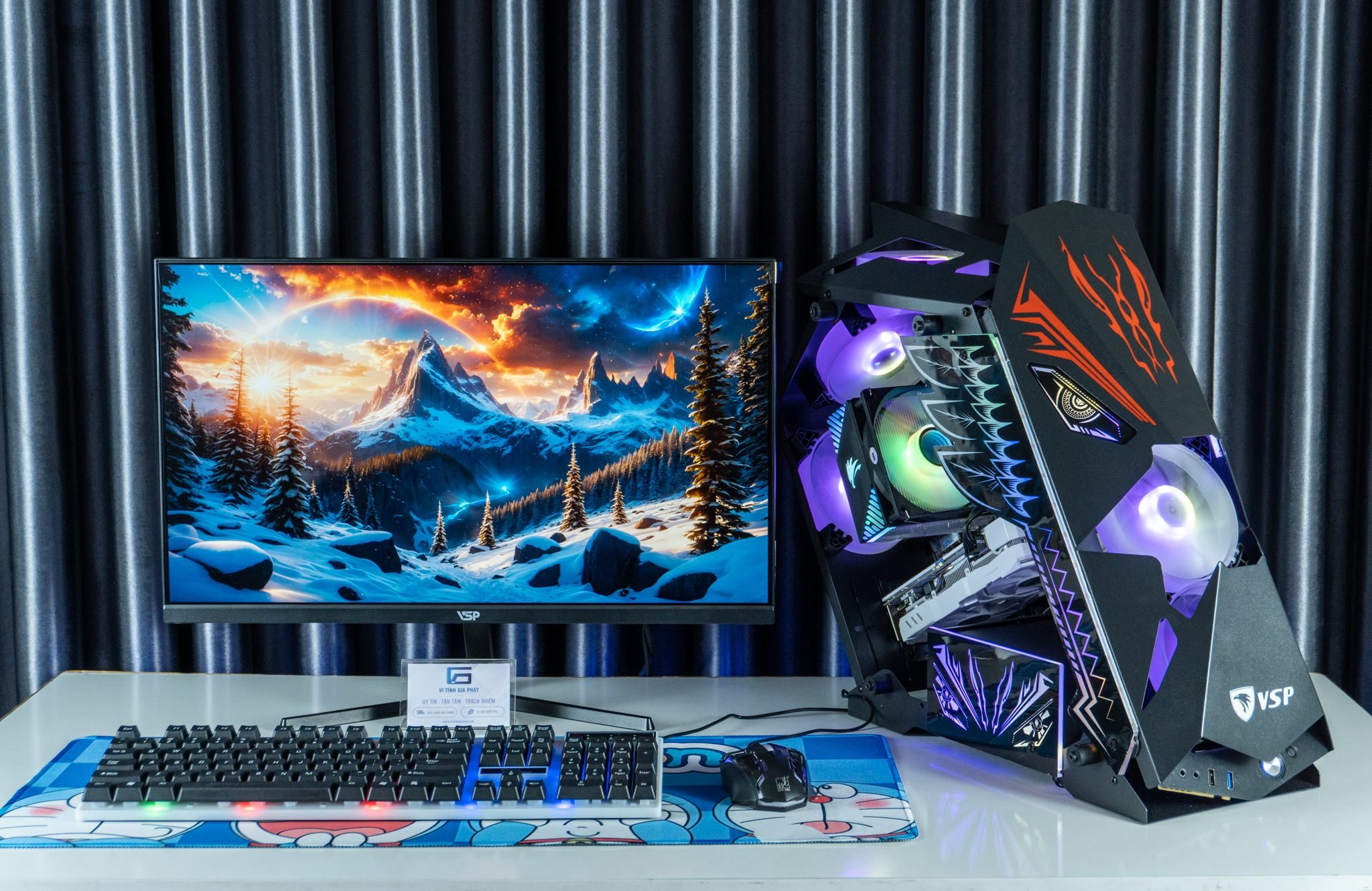 Full bộ pc gaming es3 prosumer i5 12400f / rx580 8g kèm màn hình 24inch bh 36t - new 100%