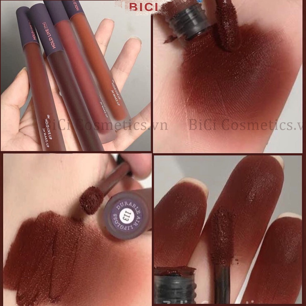 Son kem lì hold live durable air lip gloss nội địa trung chính hãng