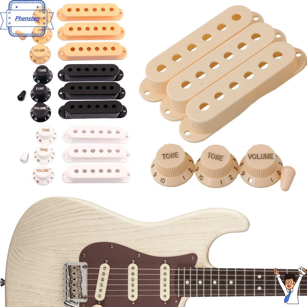 Phenstep kép theo dõi bảo vệ guard cuộn dây duy nhất bộ chuyển đổi chuyển đổi tip vỏ khối lượng tone nút bấm mũ pickup bìa guitar điện pick-up trường hợp