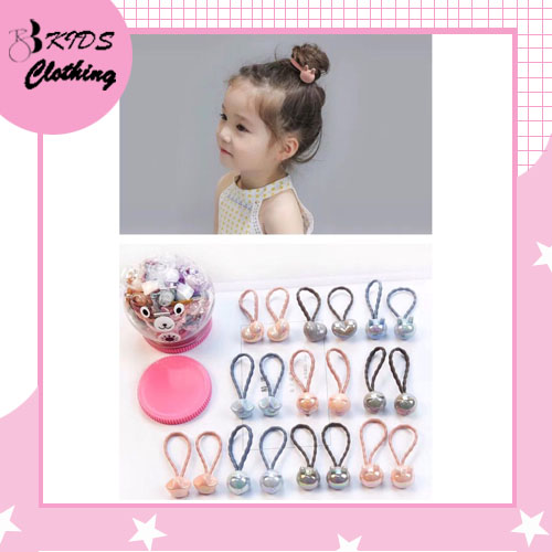 Hộp 20 chun buộc tóc bb kids hình gấu siêu cute