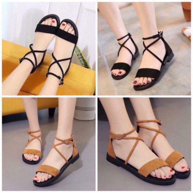 Giày sandal nữ đi học bản ngang - sd-0068