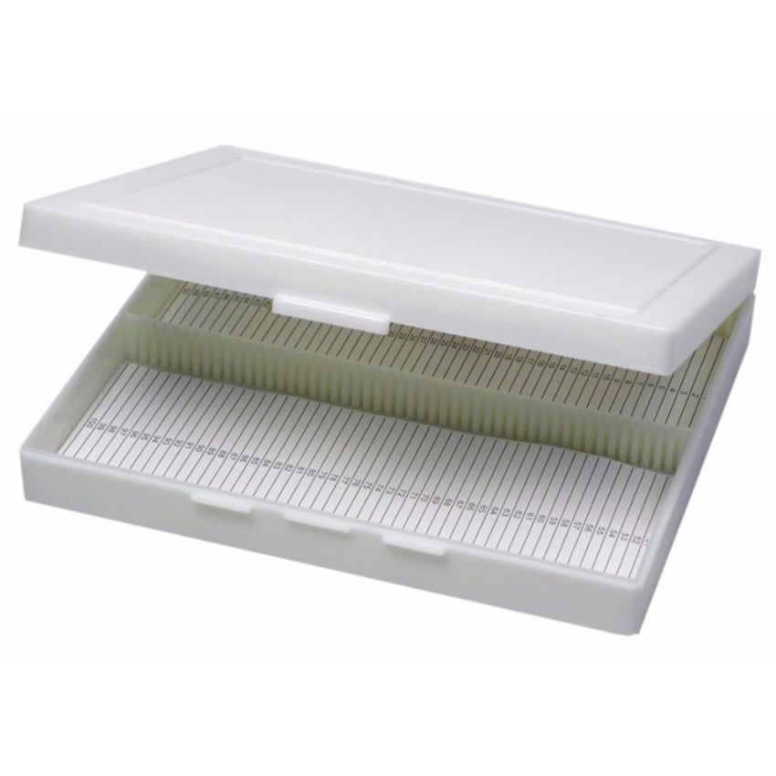 Hộp đựng tiêu bản 100 vị trí-Hộp lam kính