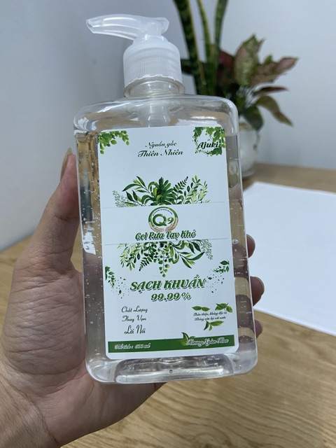 Rửa tay khô diệt khuẩn 99,99% ajuki sả chanh